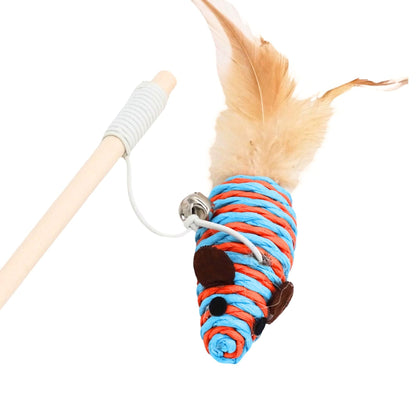 Sisal cat wand mouse