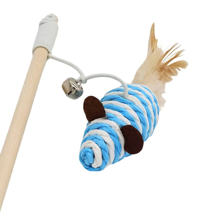 Sisal cat wand mouse